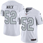 Nike Men & Women & Youth Raiders 52 Khalil Mack White Color Rush Limited Jersey,baseball caps,new era cap wholesale,wholesale hats